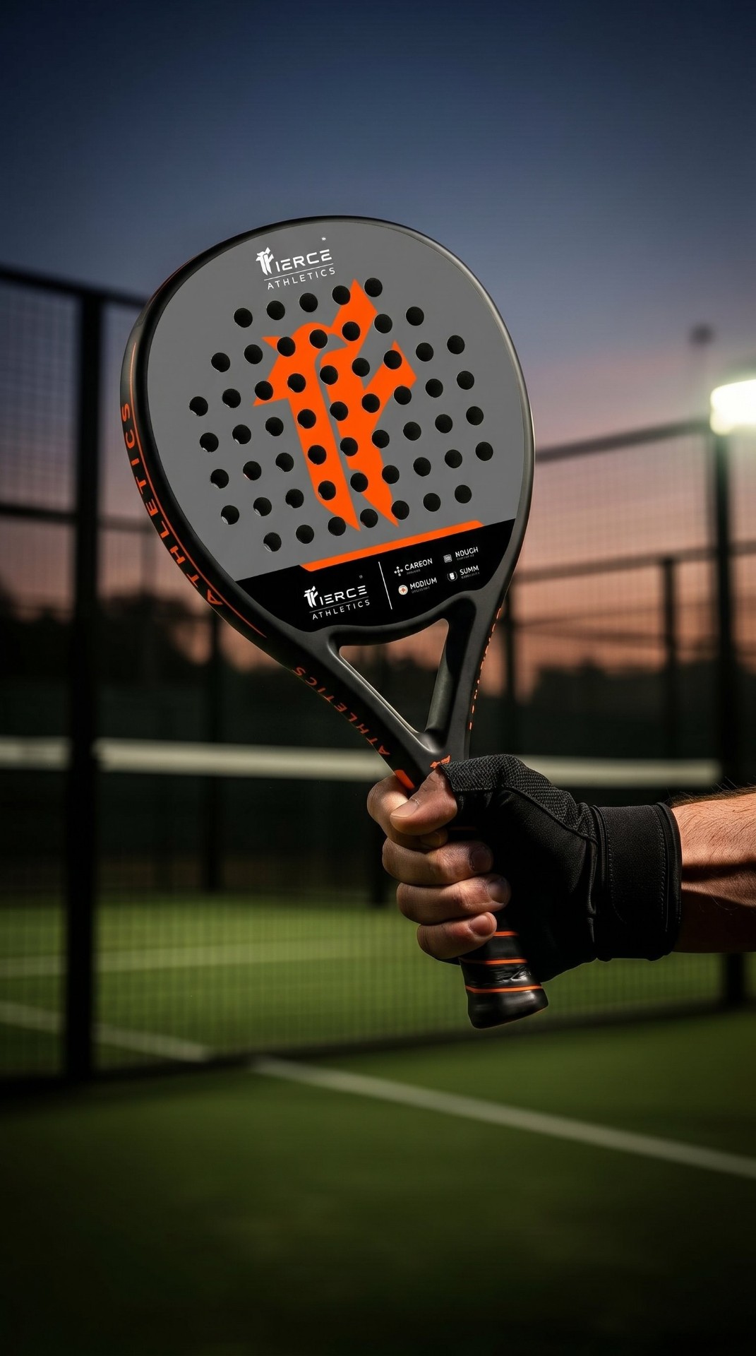 Fierce Core 12K paddle on textured black surface